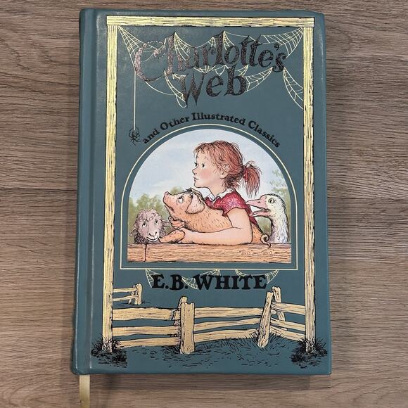 Charlotte's Web and Other Illustrated Classics Leather Bound E B White EUC - Picture 1 of 16
